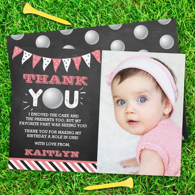 Tarjeta De Agradecimiento Balneario de golf Cualquier Edad Foto De Cumpleaño (Subido por el creador)