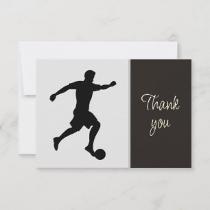 Tarjeta De Agradecimiento Balón de Fútbol Voluntario Ayudante Gracias
