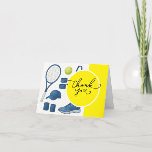 Tarjeta De Agradecimiento Balón de raqueta de equipos de tenis para el jugad