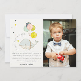 Tarjeta De Agradecimiento Balón submarino lindo foto niños cumpleaños