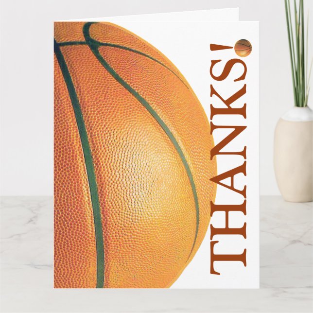 Tarjeta De Agradecimiento Baloncesto (Anverso)