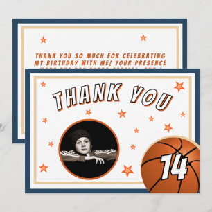 Tarjeta De Agradecimiento Baloncesto Ball Sports Birday Photo
