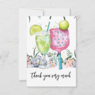 Tarjeta De Agradecimiento Baloncesto con acuarela floral