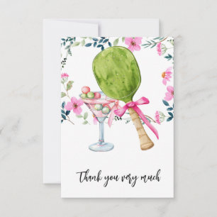 Tarjeta De Agradecimiento Baloncesto con acuarela floral