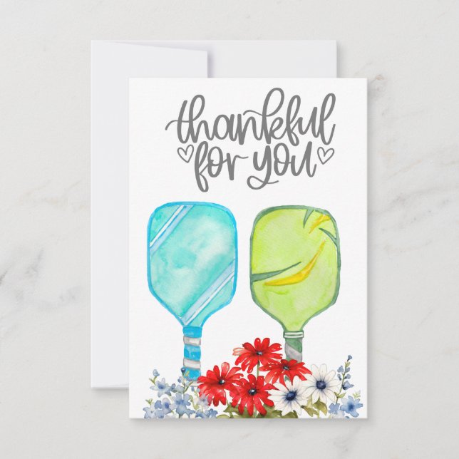 Tarjeta De Agradecimiento Baloncesto con flores (Anverso)