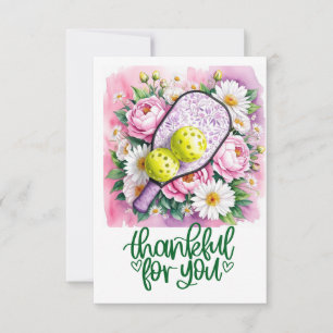 Tarjeta De Agradecimiento Baloncesto con flores