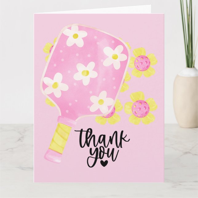 Tarjeta De Agradecimiento Baloncesto con flores con temática arcoiris para e (Anverso)