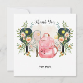 Tarjeta De Agradecimiento Baloncesto con flores hermosas