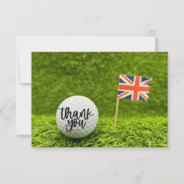Tarjeta De Agradecimiento Baloncesto de golf con bandera de Union Jack Ingla