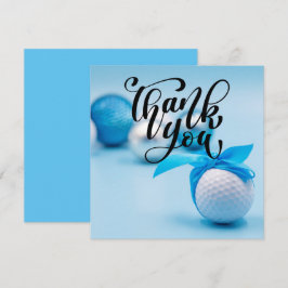 Tarjeta De Agradecimiento Baloncesto de golf con cinta azul para el niño con
