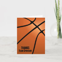 Baloncesto Gracias Equipo Patrocinador Personaliza