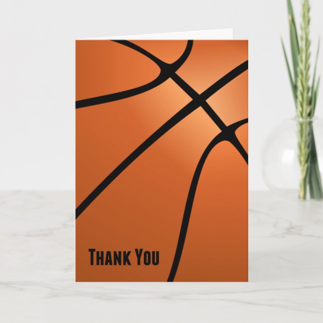 Tarjeta De Agradecimiento Baloncesto Gracias por tu amabilidad (Anverso)