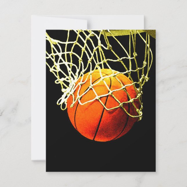 Tarjeta De Agradecimiento Baloncesto I Love (Anverso)