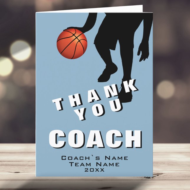 Tarjeta De Agradecimiento Baloncesto Jugador de Baloncesto entrenador (Subido por el creador)