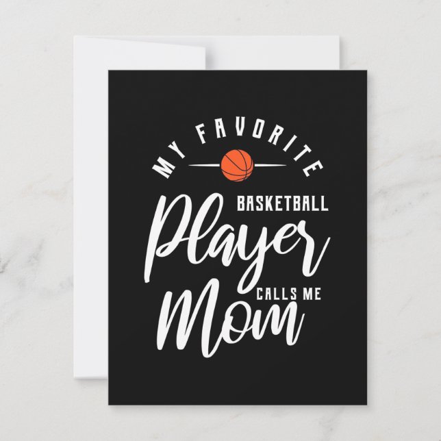 Tarjeta De Agradecimiento Baloncesto me llama mamá (Anverso)
