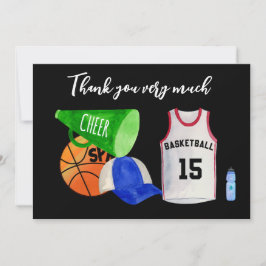 Tarjeta De Agradecimiento Baloncesto Muchas gracias al jugador