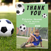 Balones de Fútbol Verde Gracias Entrenador Foto