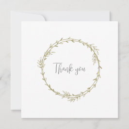 Tarjeta De Agradecimiento Bamboo Boho Hoja Botánica Suave Elegante Vegetació