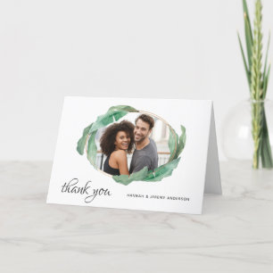 Tarjeta De Agradecimiento Banana tropical deja gracias con foto