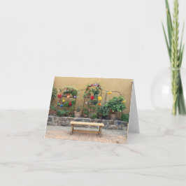 Tarjeta De Agradecimiento Banco de jardín de flores