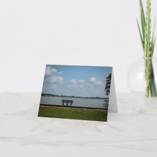Tarjeta De Agradecimiento Banco junto al lago
