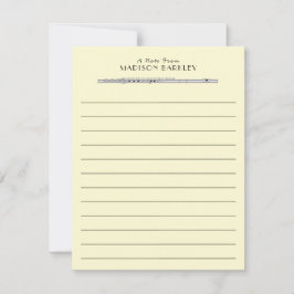 Tarjeta De Agradecimiento Banda de profesores de música flautista