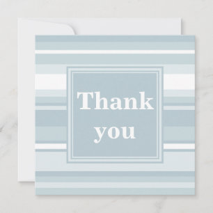 Tarjeta De Agradecimiento Bandas azules de hielo monograma