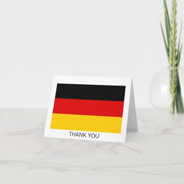 Tarjeta De Agradecimiento Bandera alemana (Anverso)