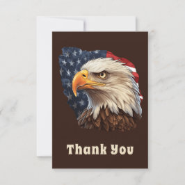 Tarjeta De Agradecimiento Bandera americana águila calva