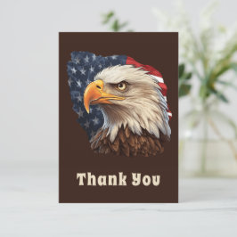 Tarjeta De Agradecimiento Bandera americana águila calva