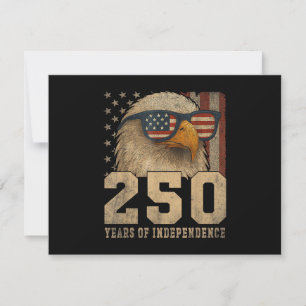 Tarjeta De Agradecimiento Bandera Americana Águila Vintage 4 de Julio 250 Añ