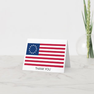 Tarjeta De Agradecimiento Bandera Americana Betsy Ross
