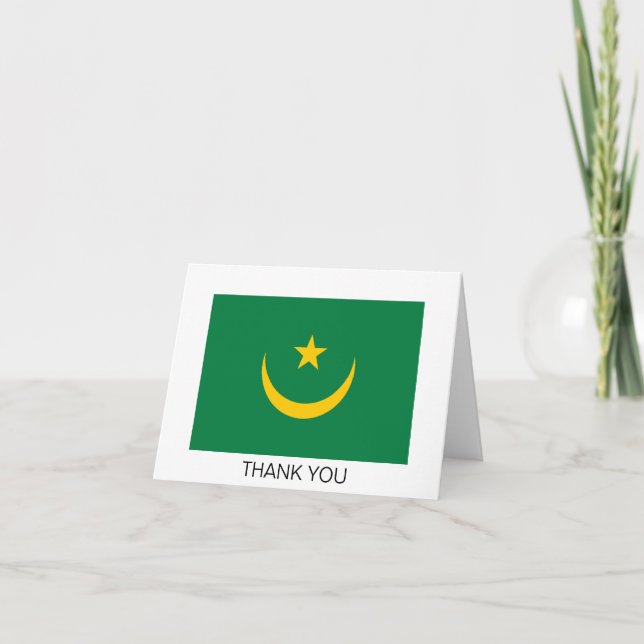 Tarjeta De Agradecimiento Bandera antigua de Mauritania (Anverso)