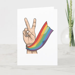 Tarjeta De Agradecimiento Bandera arco iris PRIDE