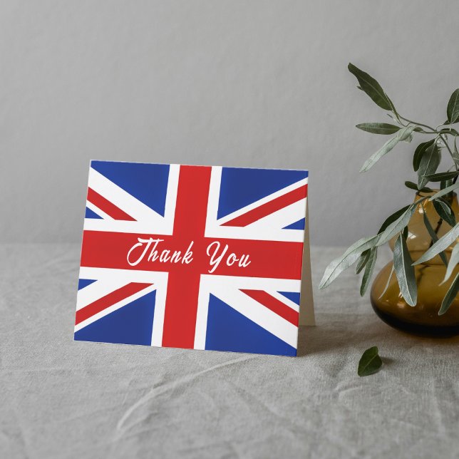 Tarjeta De Agradecimiento Bandera británica del Reino Unido (British UK United Kingdom Flag Thank You Card
)