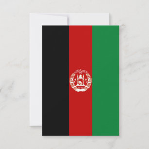 Tarjeta De Agradecimiento Bandera de Afganistán