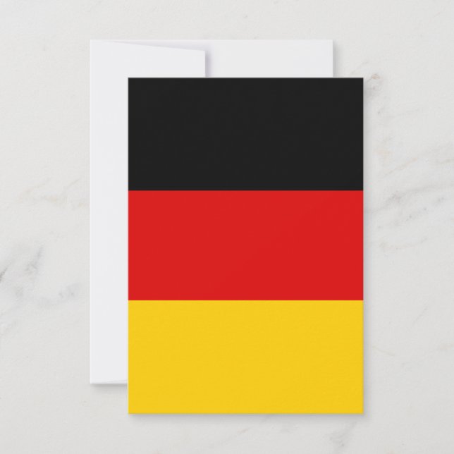 Tarjeta De Agradecimiento Bandera de Alemania (Anverso)