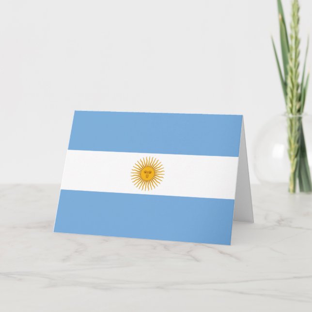 Tarjeta De Agradecimiento Bandera de Argentina (Anverso)
