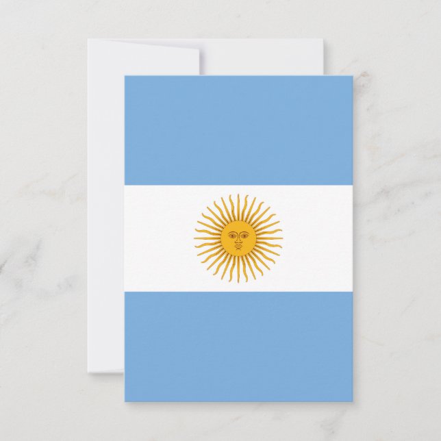 Tarjeta De Agradecimiento Bandera de Argentina (Anverso)