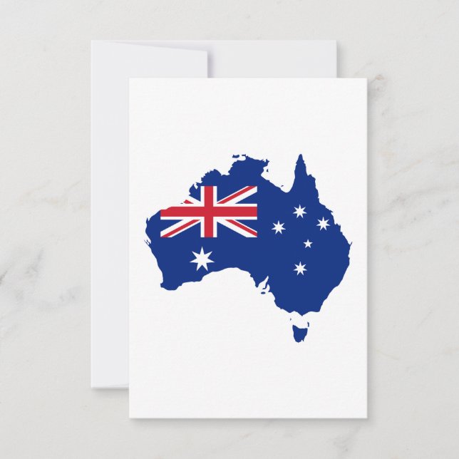 Tarjeta De Agradecimiento Bandera de Australia (Anverso)