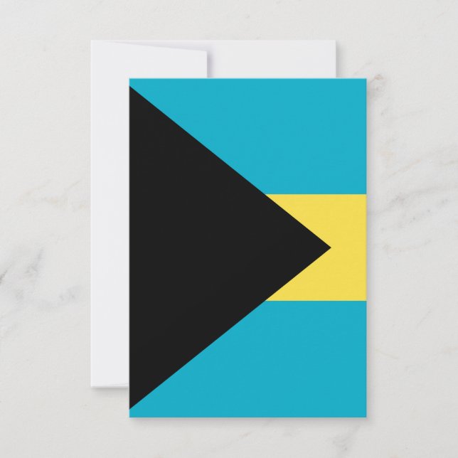Tarjeta De Agradecimiento bandera de Bahamas (Anverso)
