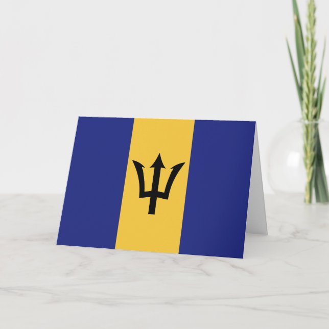 Tarjeta De Agradecimiento Bandera de Barbados (Anverso)