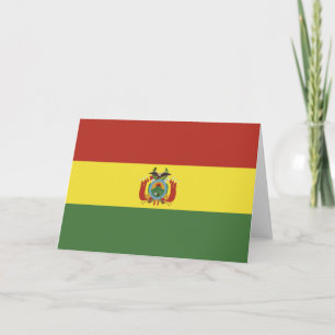 Tarjeta De Agradecimiento Bandera de Bolivia
