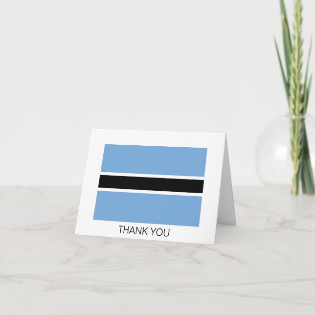 Tarjeta De Agradecimiento Bandera de Botsuana Patriótica (Anverso)