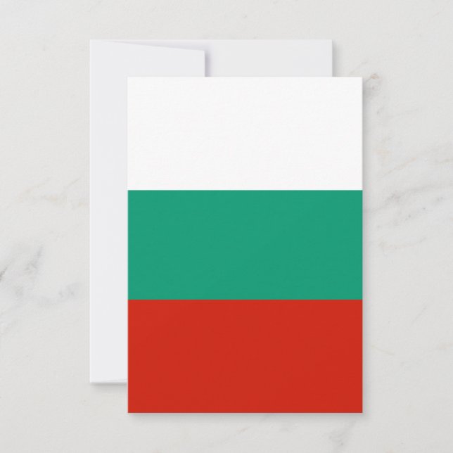 Tarjeta De Agradecimiento bandera de Bulgaria (Anverso)