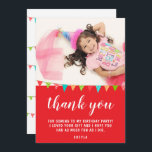 Tarjeta De Agradecimiento Bandera de Bunting de Cute Fun Kid BIrthday Foto<br><div class="desc">Cute banner foto de cumpleaños de la bandera de agradecimiento para tu fiesta de cumpleaños de chica o niño. ¡Gracias a tu invitado por venir a la fiesta de cumpleaños de tu hijo! El diseño tiene coloridas banderas de fiesta de cumpleaños con colores verdes, azules y rojos y una foto...</div>