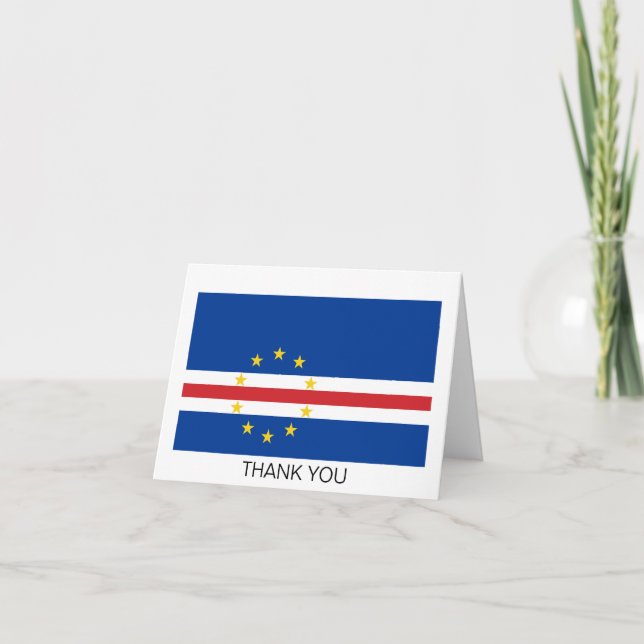Tarjeta De Agradecimiento Bandera de Cabo Verde (Anverso)