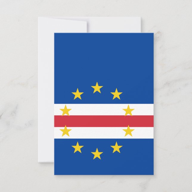 Tarjeta De Agradecimiento Bandera de Cabo Verde (Anverso)
