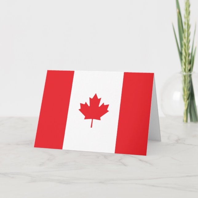 Tarjeta De Agradecimiento Bandera de Canadá (Anverso)