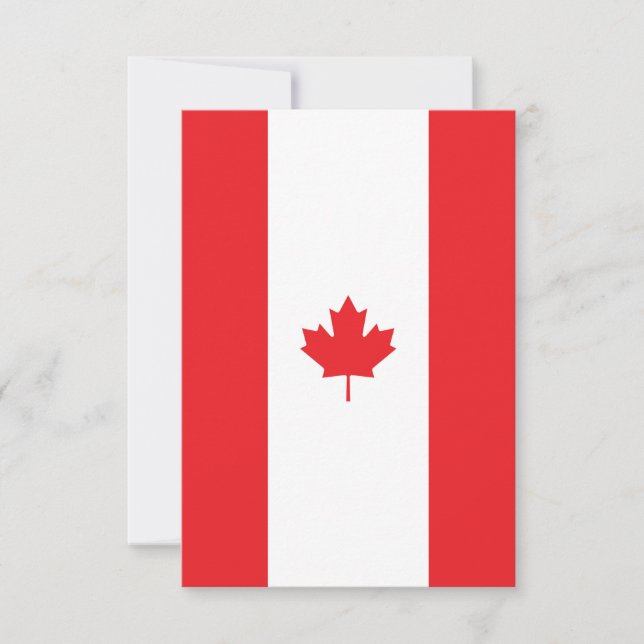 Tarjeta De Agradecimiento Bandera de Canadá (Anverso)